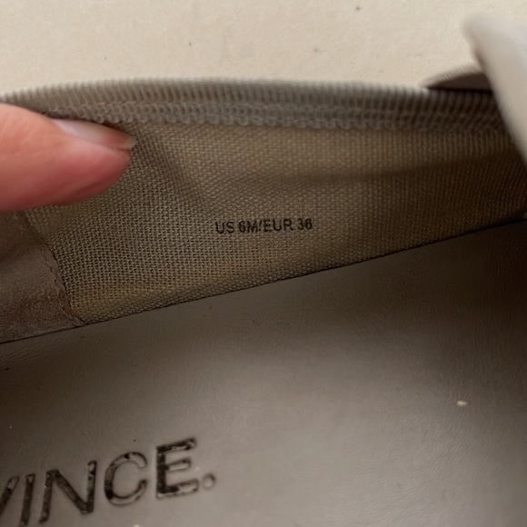 Vince Blair Woven Canvas Slip-On Oyster Gray Size 6 - Picture 8 of 9